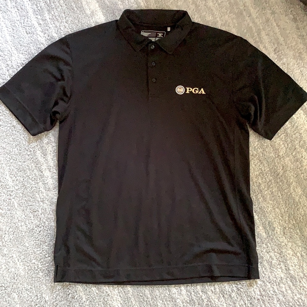 Men’s black golf shirt